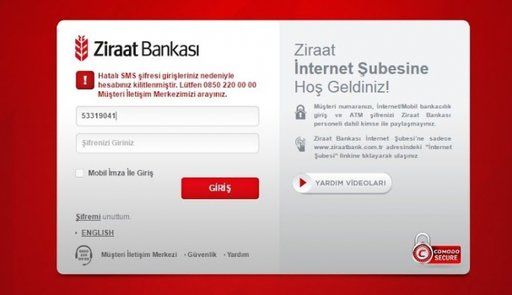 Ziraat Bankası İnternet Bankacılığı Açma